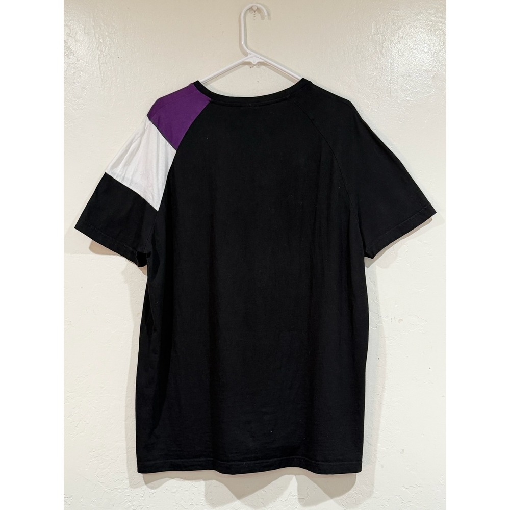 Le Coq Sportif ACF Fiorentina Mens XXL Black Soccer T-Shirt Colorblock 401292374 - Picture 3 of 11